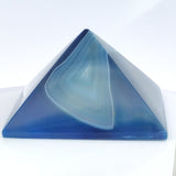 Dye Agate & Quartz Pyramid Carving
