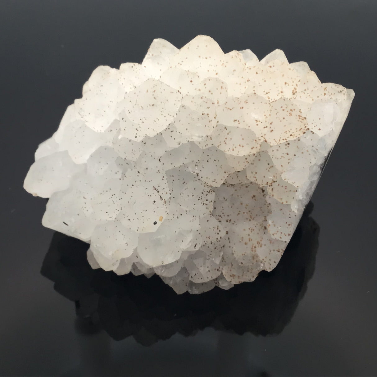 Quartz Stalactite Crystal Chunk with Speckled Mineral Inclusions