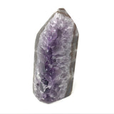 Amethyst Freeform Cut Point with Wild Agate Patterns