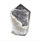 Quartz Druze Cut Point with Quartz Polished Front