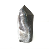 Quartz Druze Cut Point with Quartz Polished Front