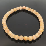 Golden Rutilated Quartz Beaded Bracelet - Milky Rounds