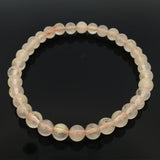 Golden Rutilated Quartz Beaded Bracelet - Milky Rounds
