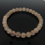 Golden Rutilated Quartz Beaded Bracelet - Milky Rounds