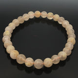 Golden Rutilated Quartz Beaded Bracelet - Milky Rounds