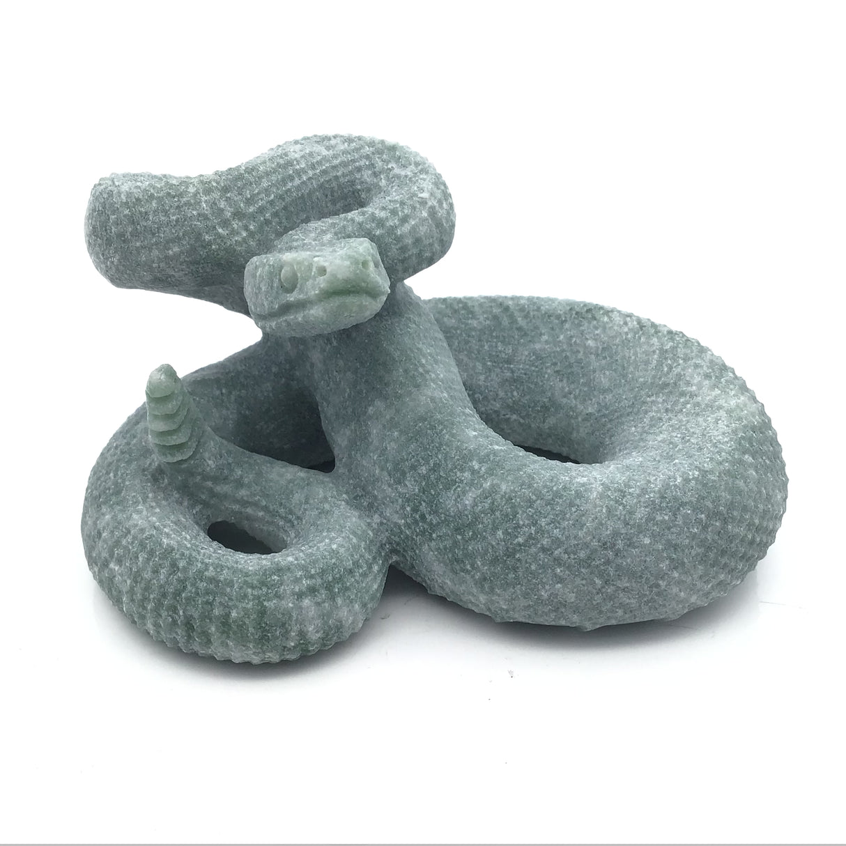 Aventurine Poised Snake Carving