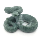 Aventurine Poised Snake Carving