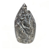 Sphalerite Flame with Open Druze Stalatite Caverns