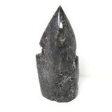 Sphalerite Flame with Open Druze Stalatite Caverns
