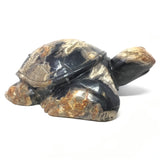 Indonesian Petrified Wood Sea Turtle Carving - Large