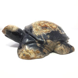 Indonesian Petrified Wood Sea Turtle Carving - Large