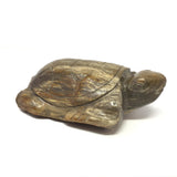 Indonesian Petrified Wood Sea Turtle Carving