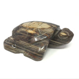 Indonesian Petrified Wood Sea Turtle Carving