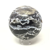 Sphalerite Sphere on Lucite Ring Stand - 6+"