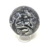 Sphalerite Sphere on Lucite Ring Stand - 4+"