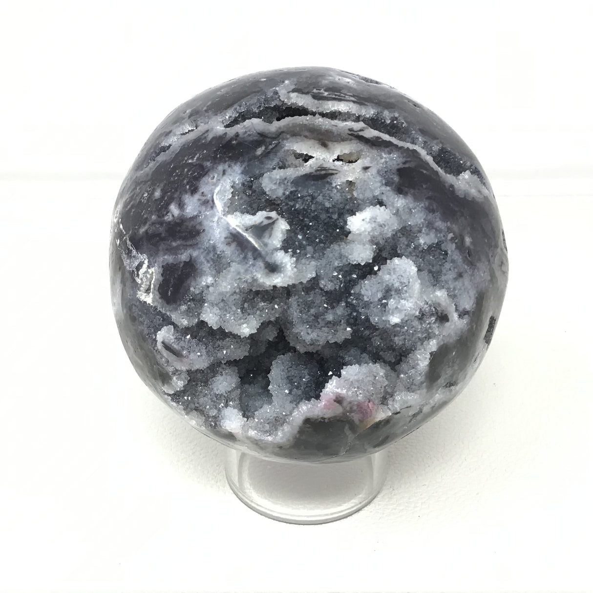 Sphalerite Sphere on Lucite Ring Stand - 4+"