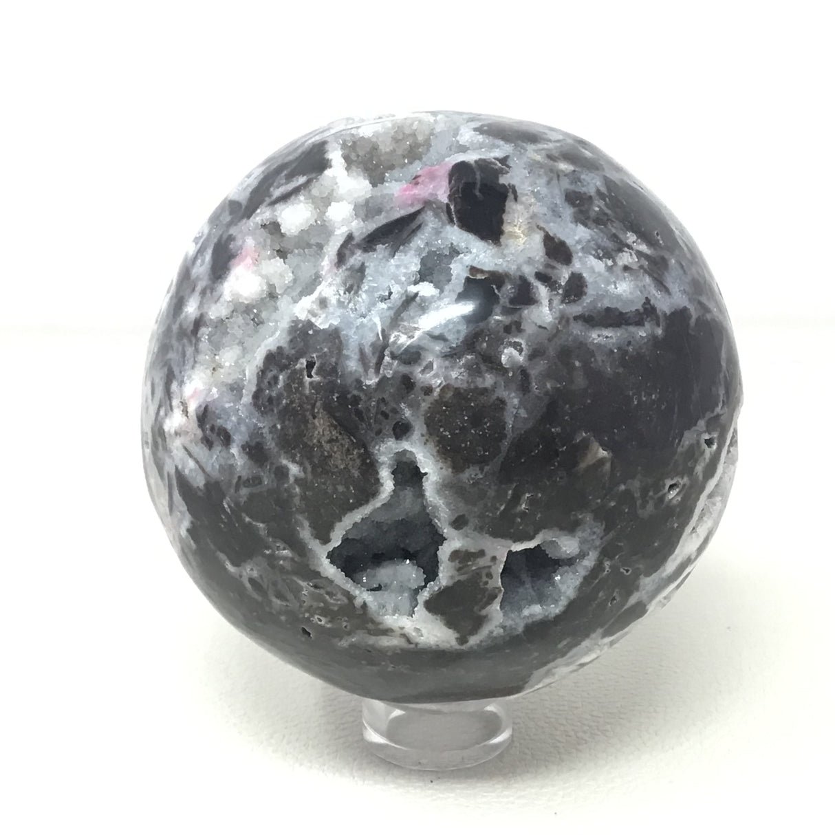 Sphalerite Sphere on Lucite Ring Stand - 3+"