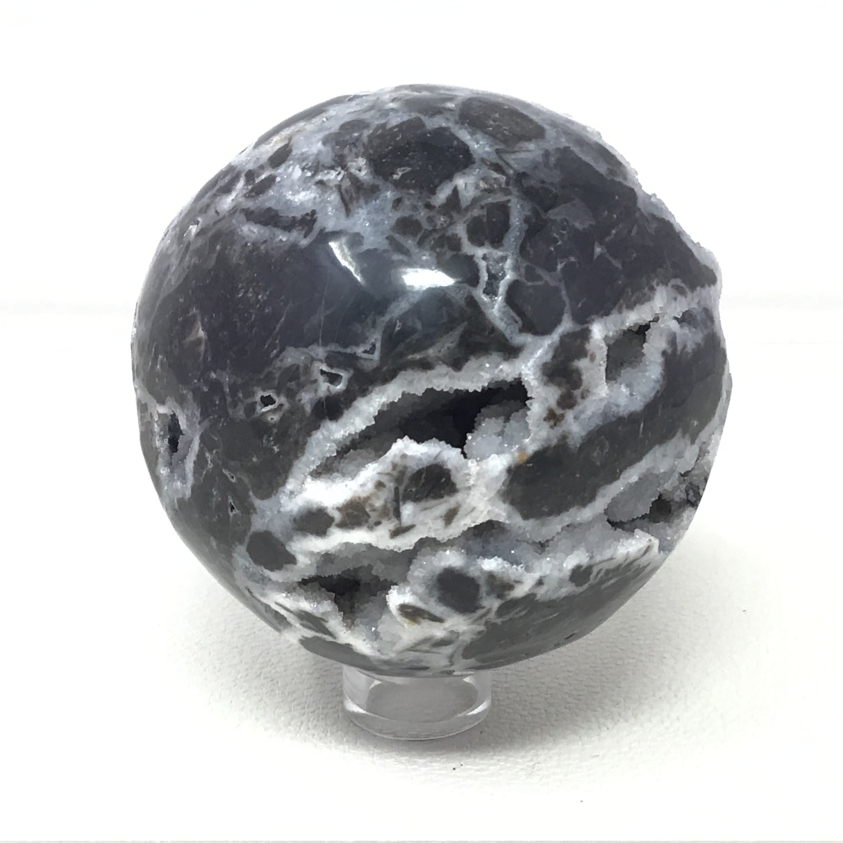 Sphalerite Sphere on Lucite Ring Stand - 3+"