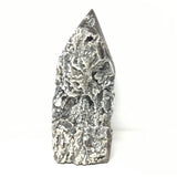 Statement Angel Aura Black Sphalerite Druze Geode Flame with Caverns and Stalactites