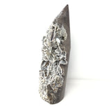 Statement Angel Aura Black Sphalerite Druze Geode Flame with Caverns and Stalactites
