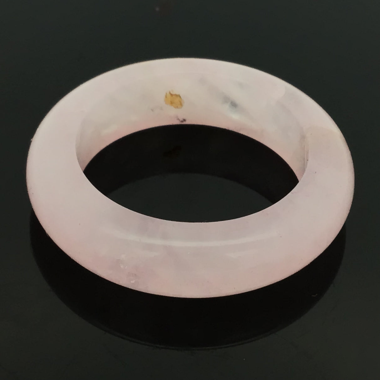 Rose Quartz Gemstone Ring - Solid Stone Carving