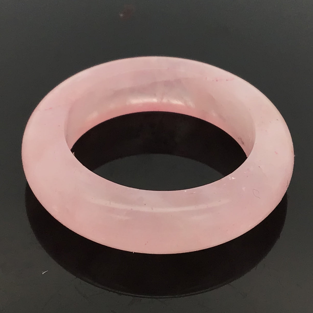 Rose Quartz Gemstone Ring - Solid Stone Carving