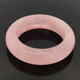 Rose Quartz Gemstone Ring - Solid Stone Carving