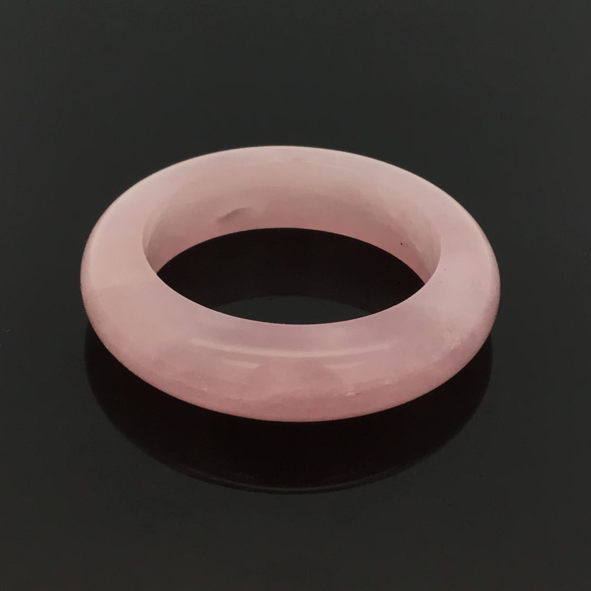 Rose Quartz Gemstone Ring - Solid Stone Carving