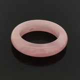 Rose Quartz Gemstone Ring - Solid Stone Carving