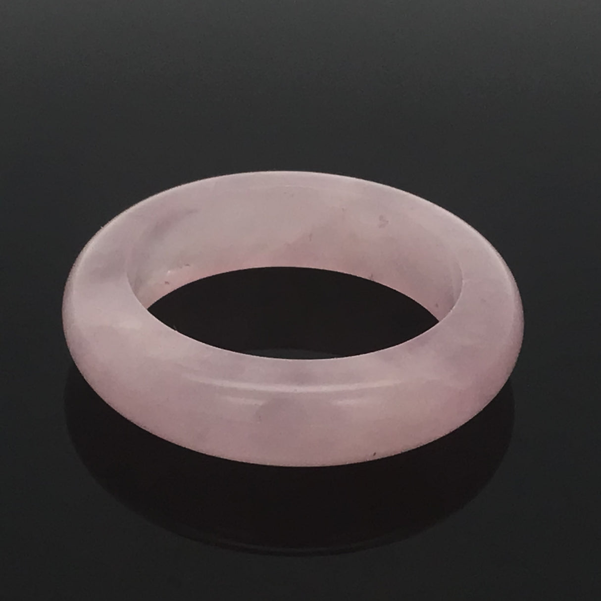 Rose Quartz Gemstone Ring - Solid Stone Carving
