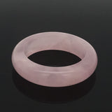 Rose Quartz Gemstone Ring - Solid Stone Carving