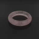 Rose Quartz Gemstone Ring - Solid Stone Carving