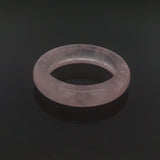 Rose Quartz Gemstone Ring - Solid Stone Carving