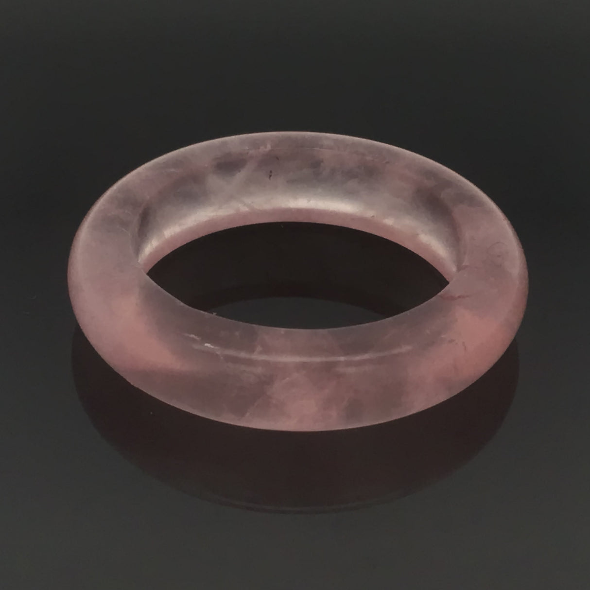 Rose Quartz Gemstone Ring - Solid Stone Carving