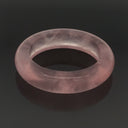 Rose Quartz Gemstone Ring - Solid Stone Carving