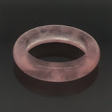 Rose Quartz Gemstone Ring - Solid Stone Carving