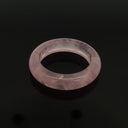 Rose Quartz Gemstone Ring - Solid Stone Carving
