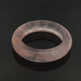 Rose Quartz Gemstone Ring - Solid Stone Carving