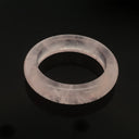 Rose Quartz Gemstone Ring - Solid Stone Carving