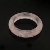 Rose Quartz Gemstone Ring - Solid Stone Carving