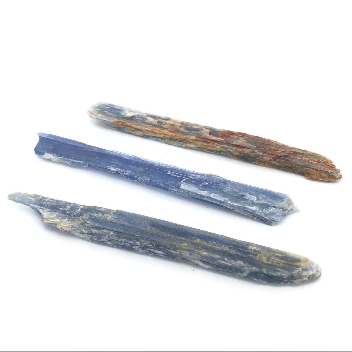 Blue Kyanite Crystal Flat Blade Specimen with Mica Inclusions ~3" Narrow