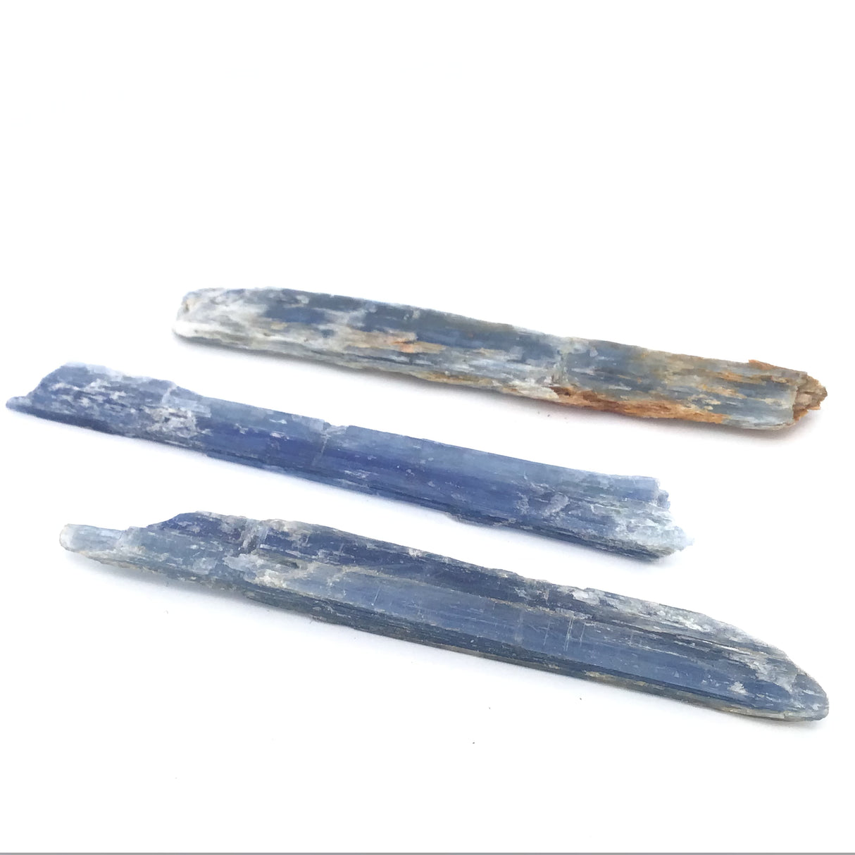 Blue Kyanite Crystal Flat Blade Specimen with Mica Inclusions ~3" Narrow