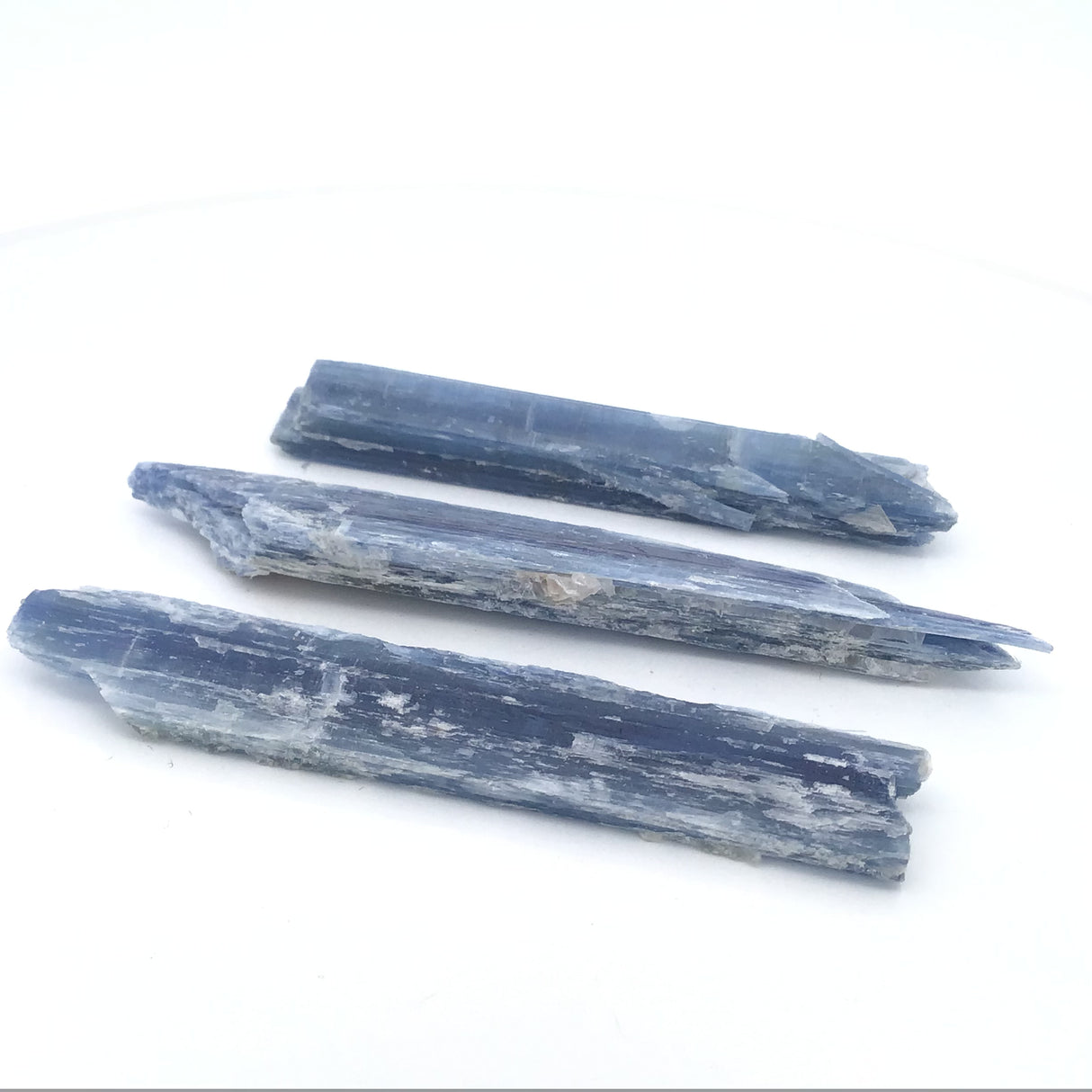 Blue Kyanite Crystal Flat Blade Specimen with Mica Inclusions ~3" Thick