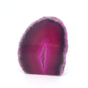 Dyed Agate Mini Geode End Cuts with Quartz and/or Druze Pockets - Cut Base