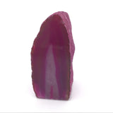 Dyed Agate Mini Geode End Cuts with Quartz and/or Druze Pockets - Cut Base