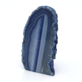 Dyed Agate Mini Geode End Cuts with Quartz and/or Druze Pockets - Cut Base