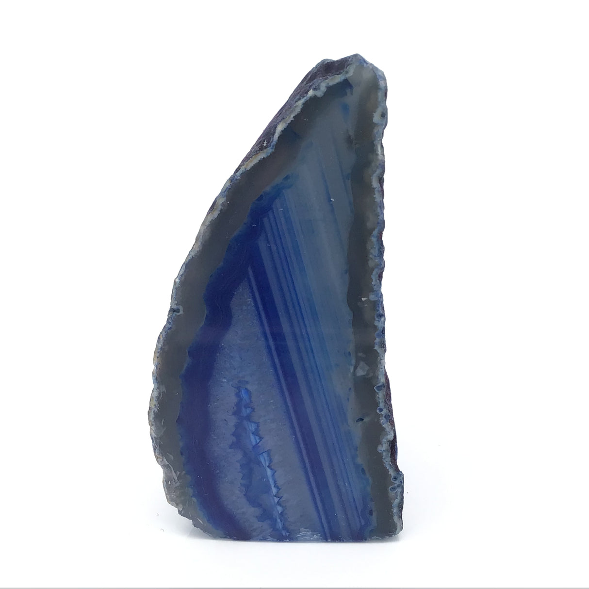 Dyed Agate Mini Geode End Cuts with Quartz and/or Druze Pockets - Cut Base