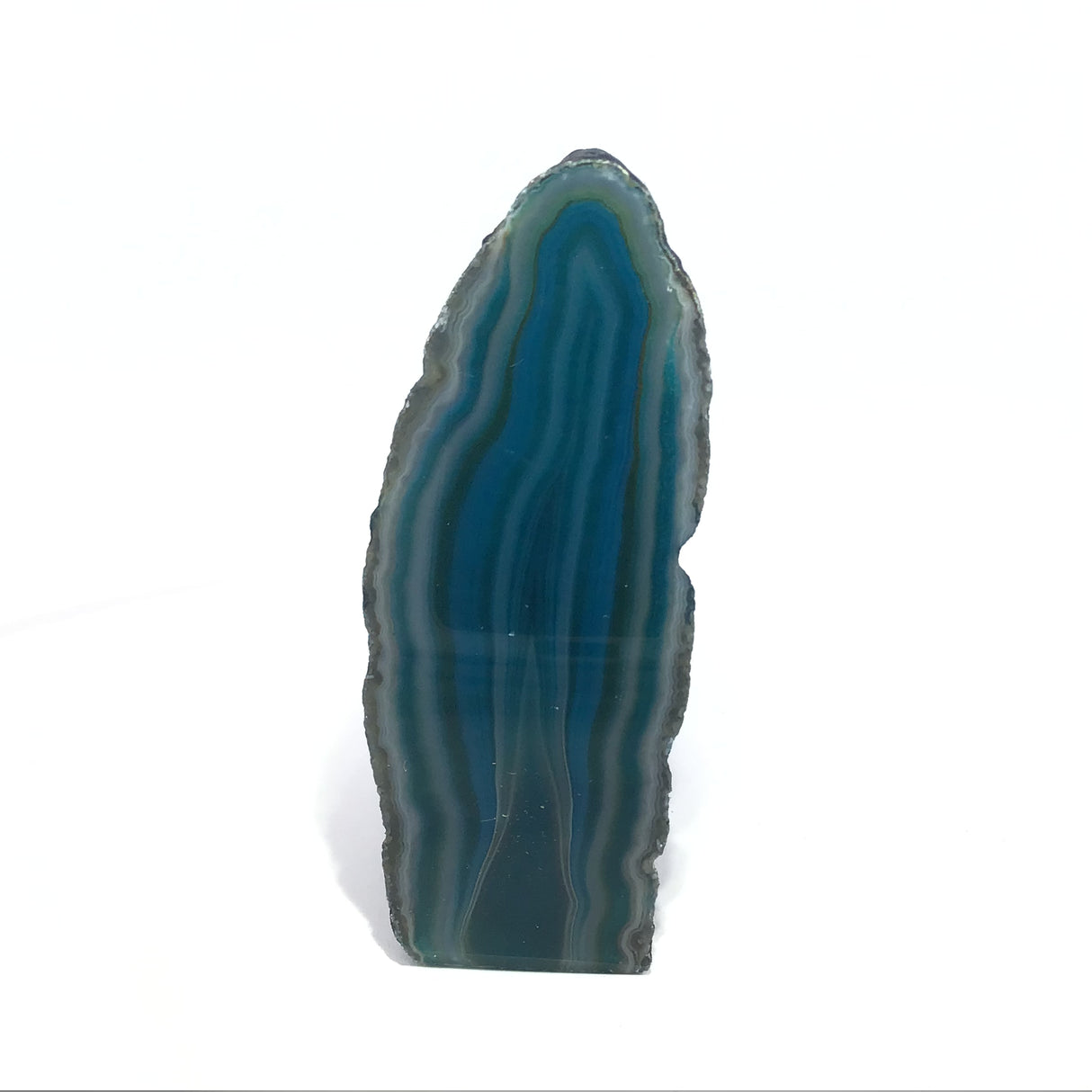 Dyed Agate Mini Geode End Cuts with Quartz and/or Druze Pockets - Cut Base