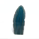 Dyed Agate Mini Geode End Cuts with Quartz and/or Druze Pockets - Cut Base