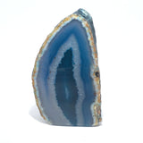 Dyed Agate Mini Geode End Cuts with Quartz and/or Druze Pockets - Cut Base